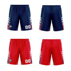 Custom Navy Red White Reversible Basketball Suit for Adults and Kids Personalized Jersey