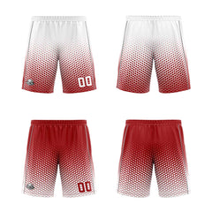 Custom White Red Reversible Basketball Suit for Adults and Kids Personalized Jersey