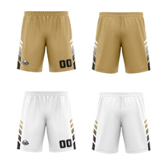 Custom Gold White Black Reversible Basketball Suit for Adults and Kids Personalized Jersey