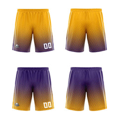 Custom Yellow Purple White Reversible Basketball Suit for Adults and Kids Personalized Jersey