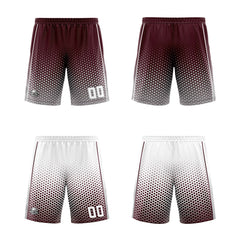 Custom Burgundy Gray White Reversible Basketball Suit for Adults and Kids Personalized Jersey