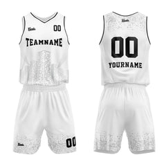 Custom White Night View Basketball Jersey Uniform Suit Printed Your Logo Name Number