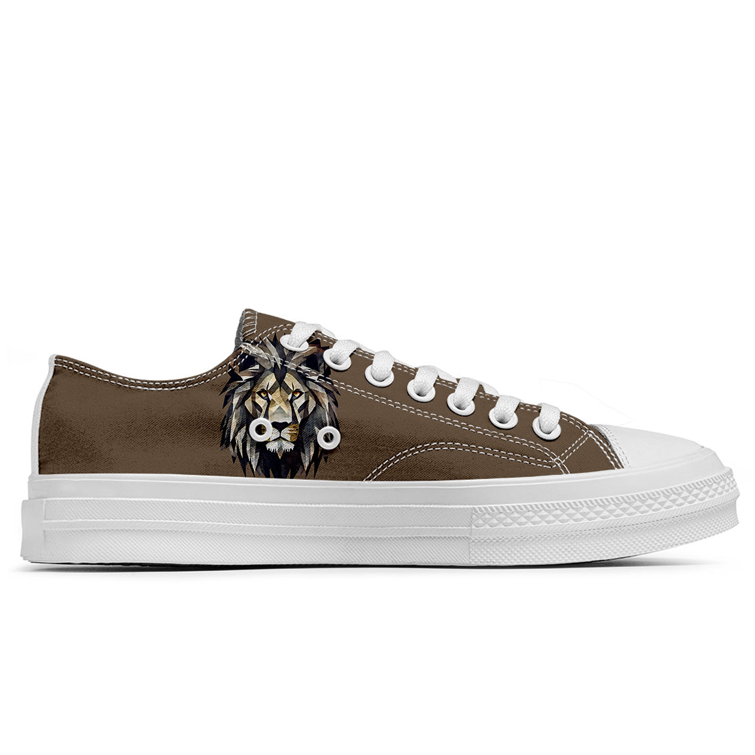Highlight Your Fashion With Men's and Women's Low-Top Canvas Shoes Lion
