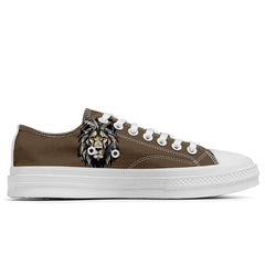 Highlight Your Fashion With Men's and Women's Low-Top Canvas Shoes Lion