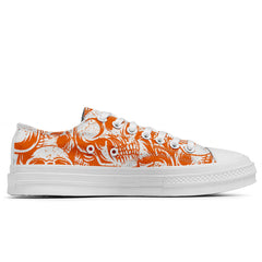 Highlight Your Fashion With Men's and Women's Low-Top Canvas Shoes Skeleton