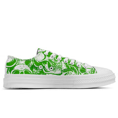 Highlight Your Fashion With Men's and Women's Low-Top Canvas Shoes Skeleton