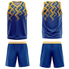 Custom Blue Orange Basketball Jersey Uniform Suit Printed Your Logo Name Number