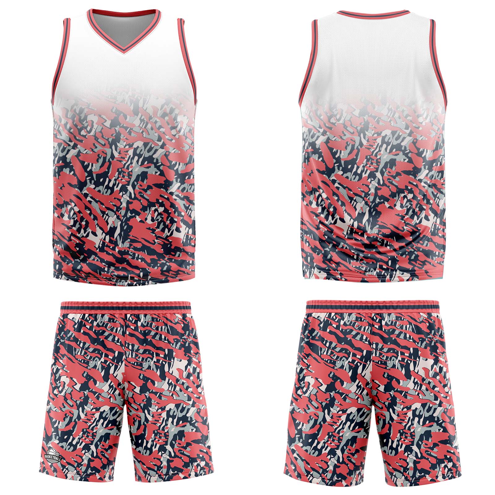 Custom White Pink Navy Basketball Jersey Uniform Suit Printed Your Logo Name Number