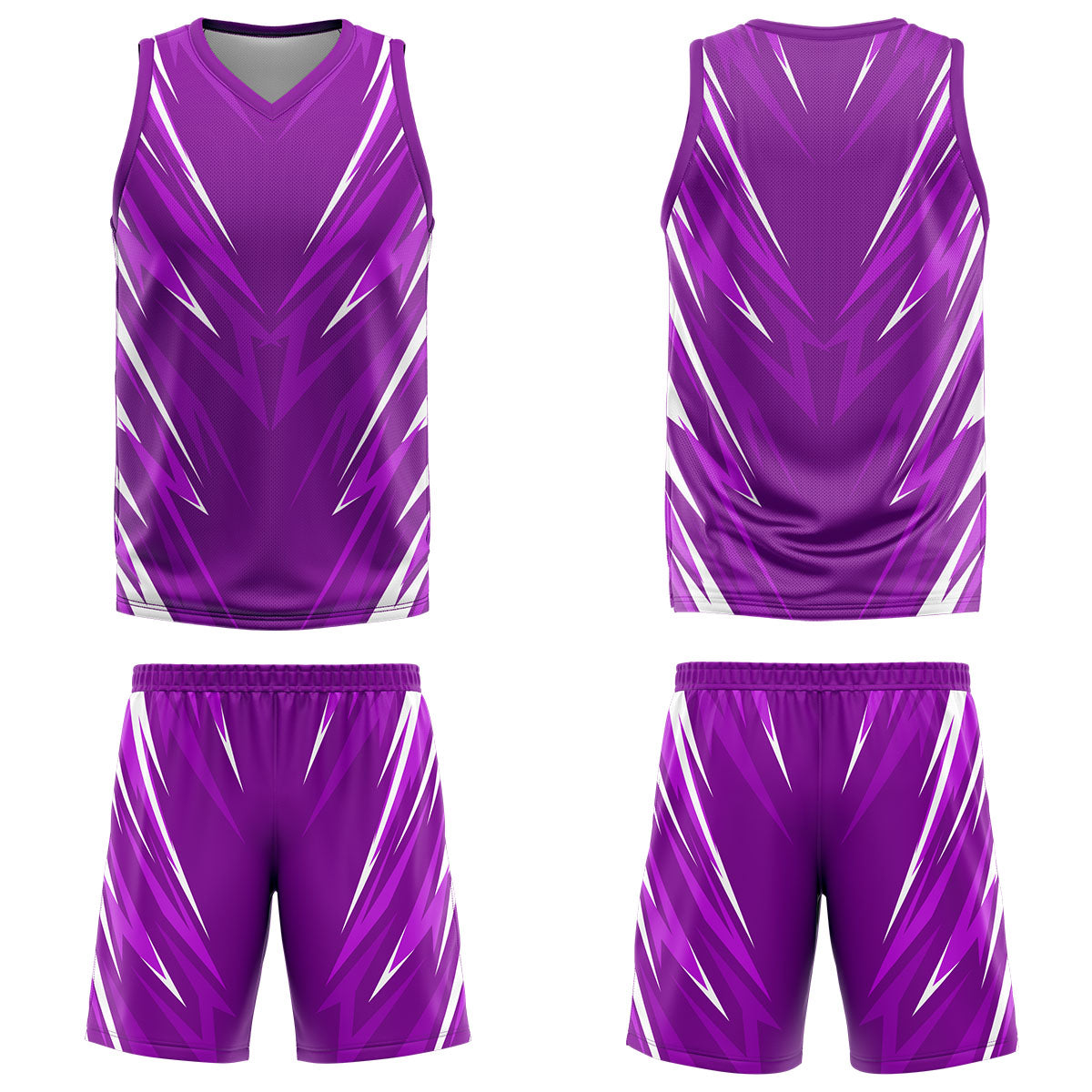 Custom Triangle Purple Basketball Jersey Uniform Suit Printed Your Logo Name Number