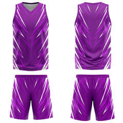 Custom Triangle Purple Basketball Jersey Uniform Suit Printed Your Logo Name Number