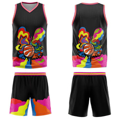 Custom Black Basketball Jersey Uniform Suit Printed Your Logo Name Number