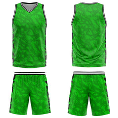 Custom Broken Green Black Basketball Jersey Uniform Suit Printed Your Logo Name Number