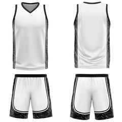 Custom White Black Basketball Jersey Uniform Suit Printed Your Logo Name Number