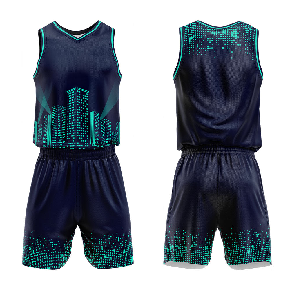 Custom Navy Night View Basketball Jersey Uniform Suit Printed Your Logo Name Number