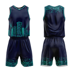 Custom Navy Night View Basketball Jersey Uniform Suit Printed Your Logo Name Number