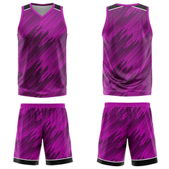 Custom Strip-Type Rose Basketball Jersey Uniform Suit Printed Your Logo Name Number
