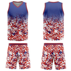 Custom Blue Red White Basketball Jersey Uniform Suit Printed Your Logo Name Number