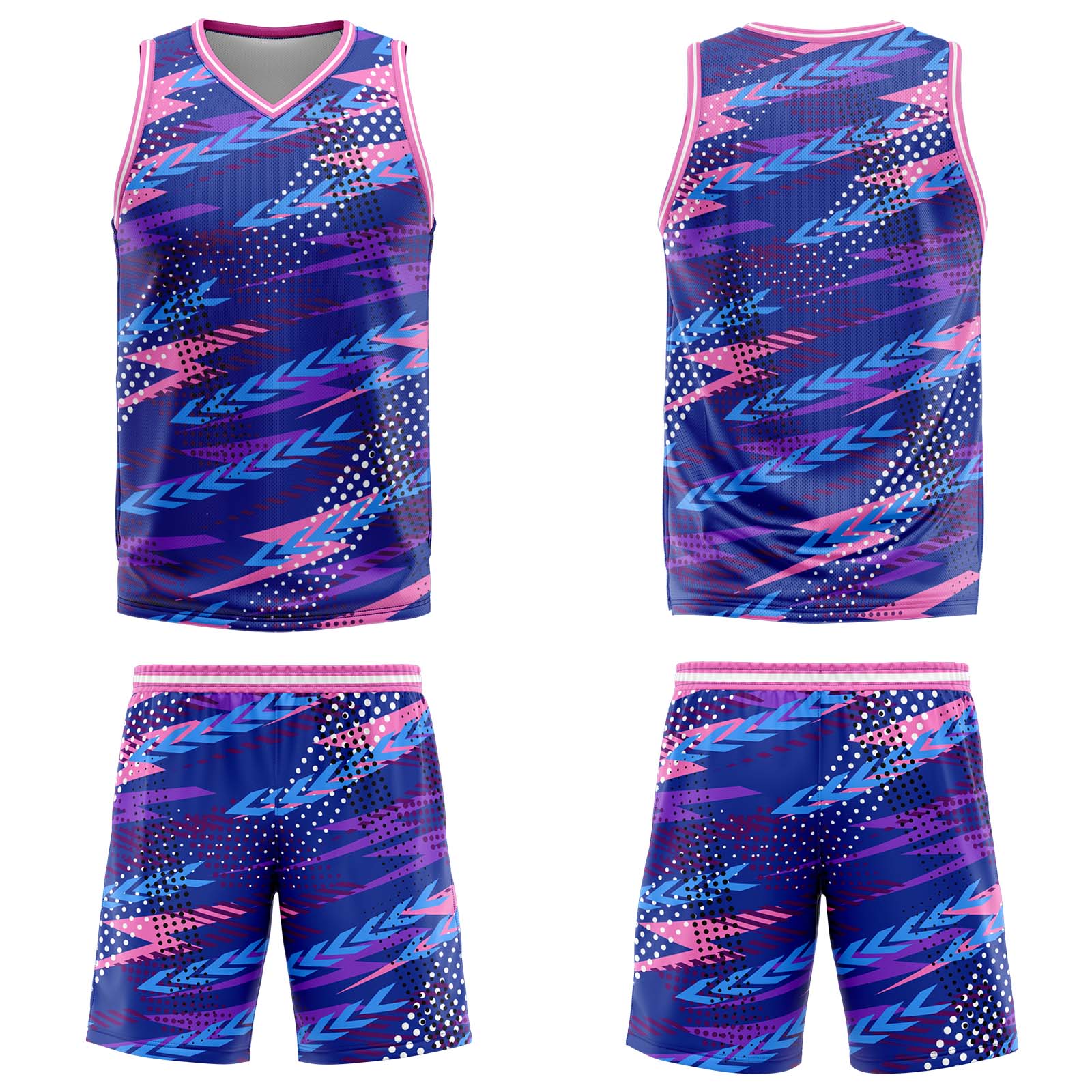 Custom Pink Purple Basketball Jersey Uniform Suit Printed Your Logo Name Number