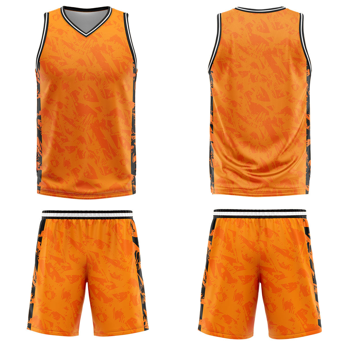 Custom Broken Orange Basketball Jersey Uniform Suit Printed Your Logo Name Number