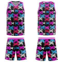 Custom Rose Pink Basketball Jersey Uniform Suit Printed Your Logo Name Number