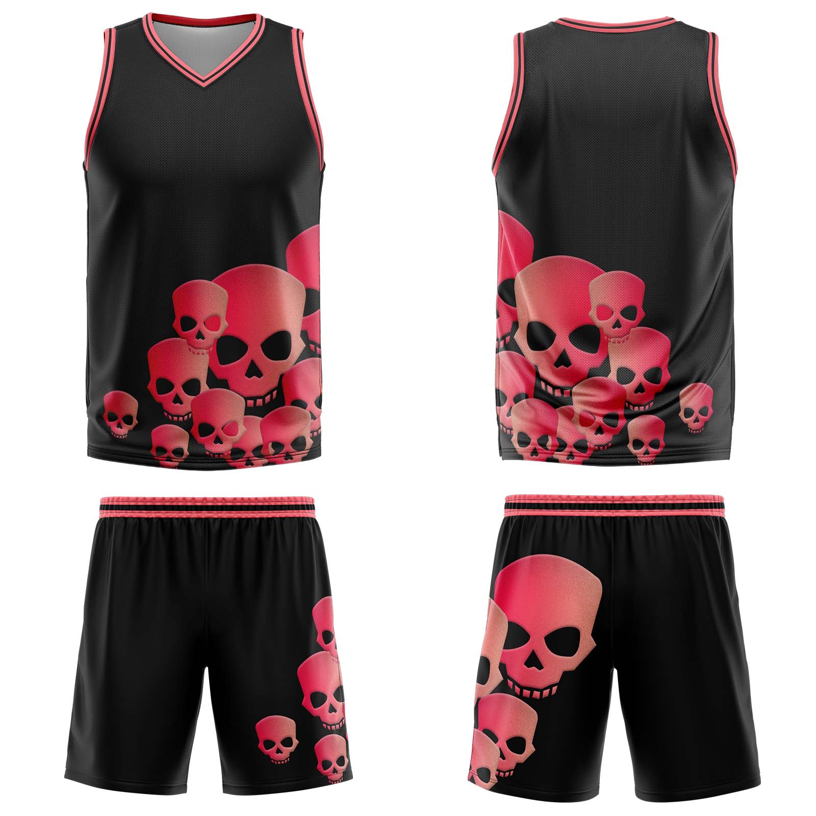 Custom Fluid Pink Basketball Jersey Uniform Suit Printed Your Logo Name Number