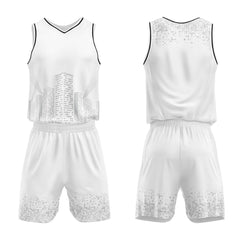 Custom White Night View Basketball Jersey Uniform Suit Printed Your Logo Name Number