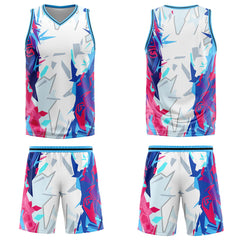 Custom Broken Light Blue Basketball Jersey Uniform Suit Printed Your Logo Name Number