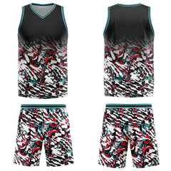 Custom Black Red Green Basketball Jersey Uniform Suit Printed Your Logo Name Number