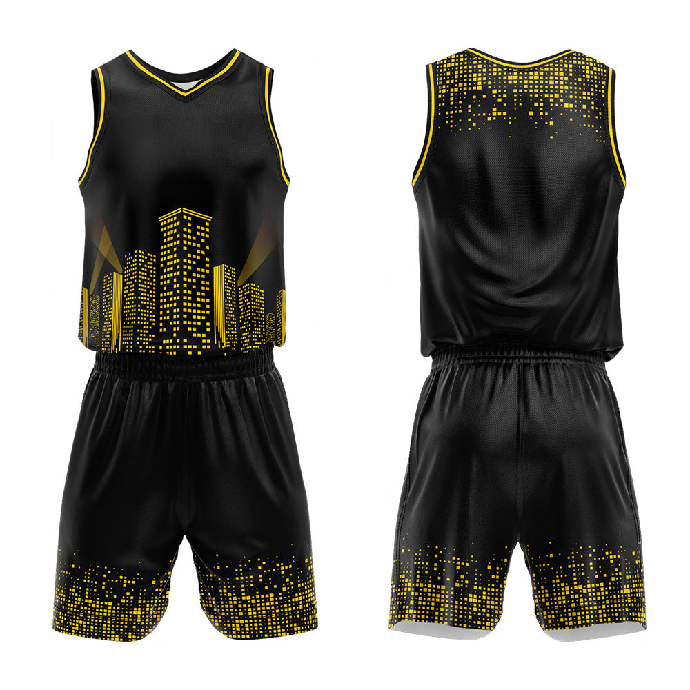 Custom Black Night View Basketball Jersey Uniform Suit Printed Your Logo Name Number