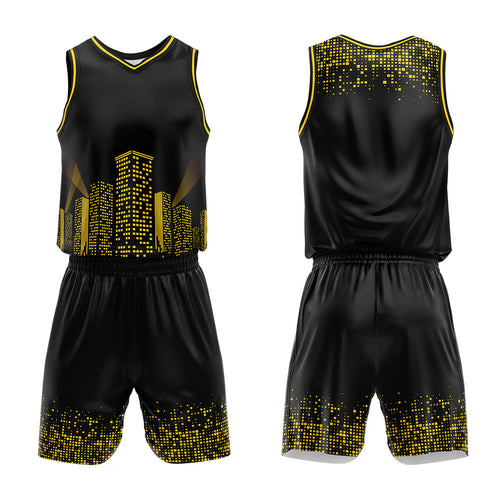 Custom Black Night View Basketball Jersey Uniform Suit Printed Your Logo Name Number
