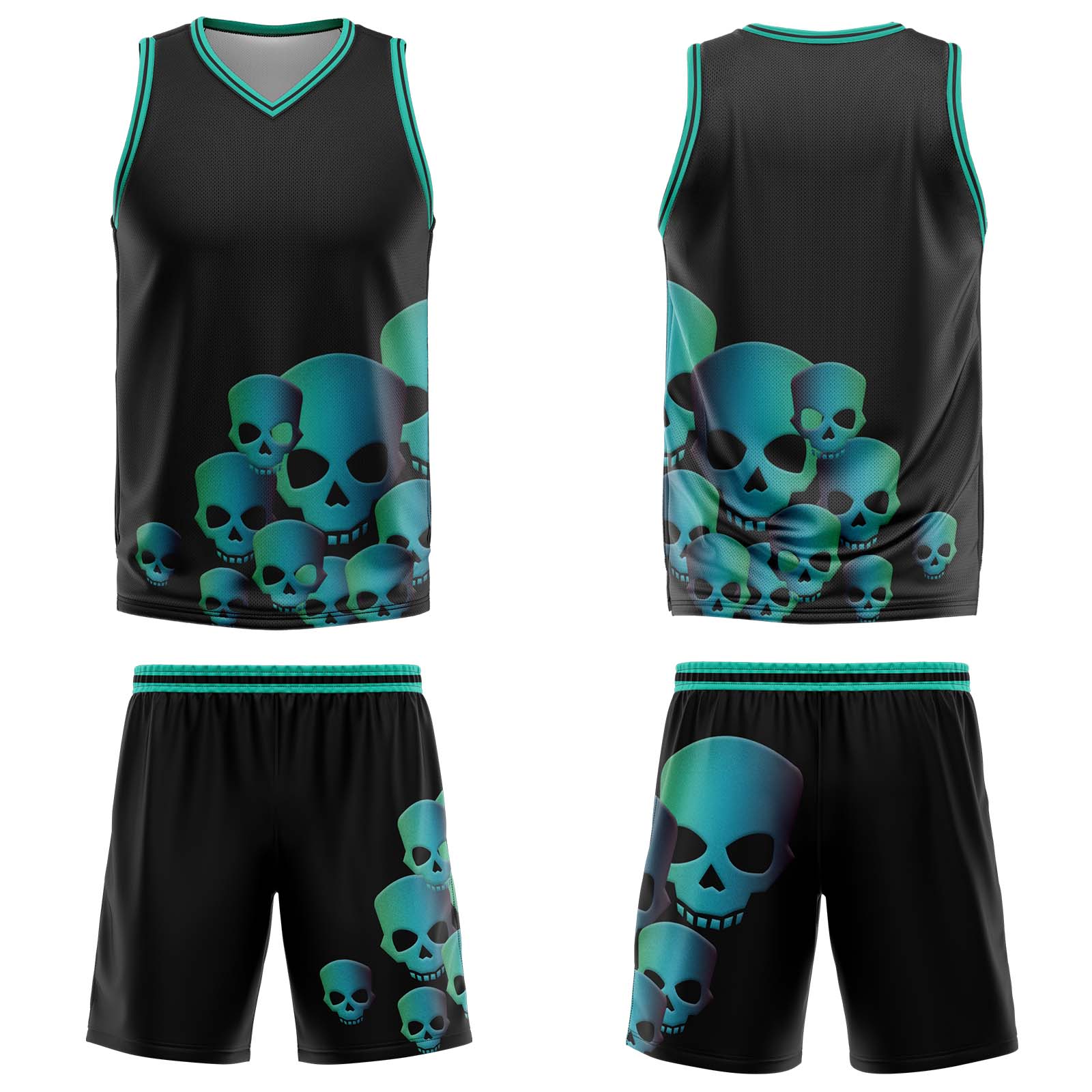 Custom Fluid Green Basketball Jersey Uniform Suit Printed Your Logo Name Number