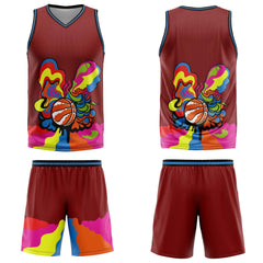 Custom Burgundy Basketball Jersey Uniform Suit Printed Your Logo Name Number