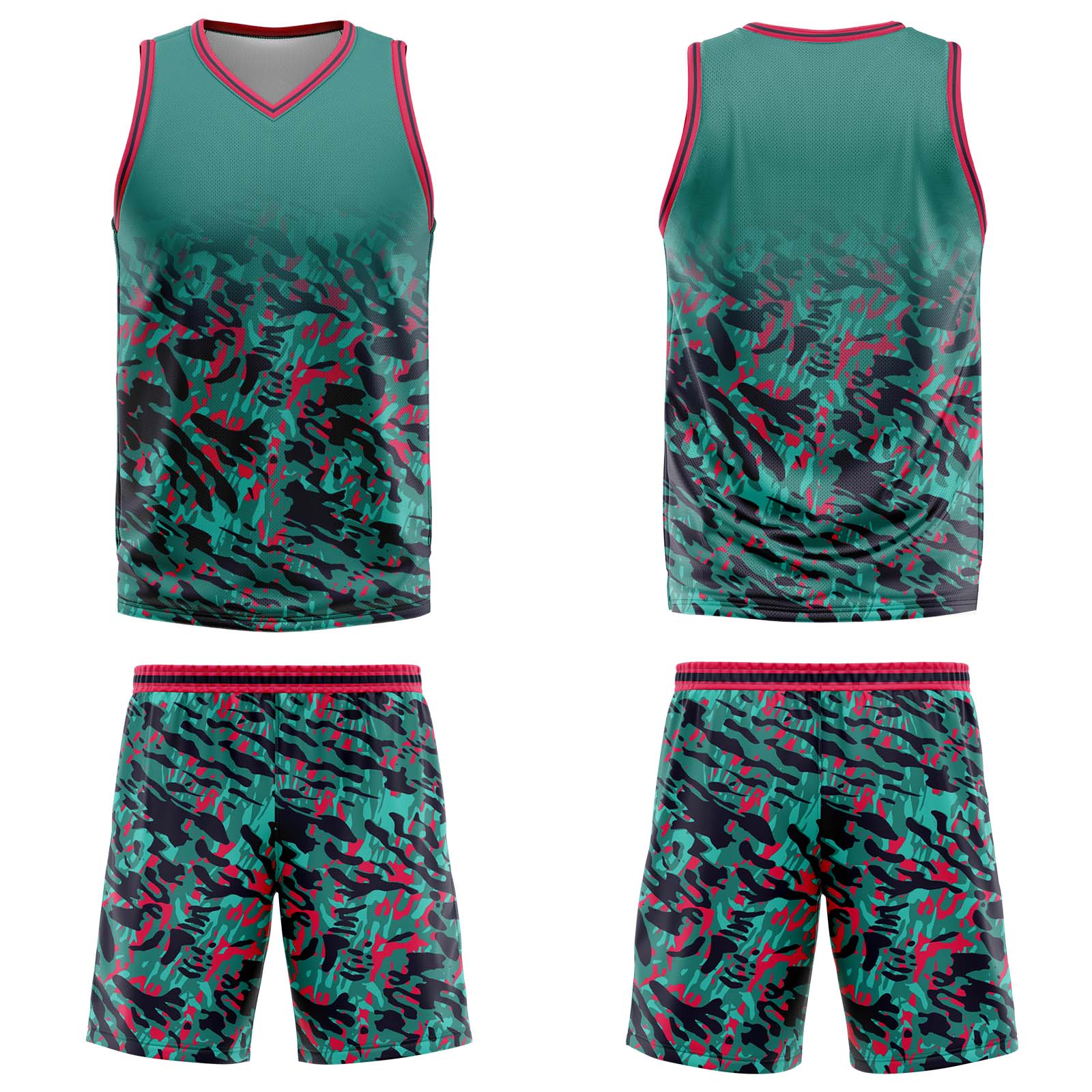 Custom Green Red Basketball Jersey Uniform Suit Printed Your Logo Name Number