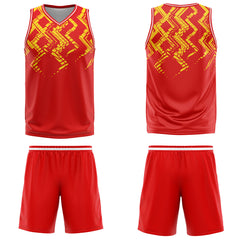 Custom Red Orange Basketball Jersey Uniform Suit Printed Your Logo Name Number