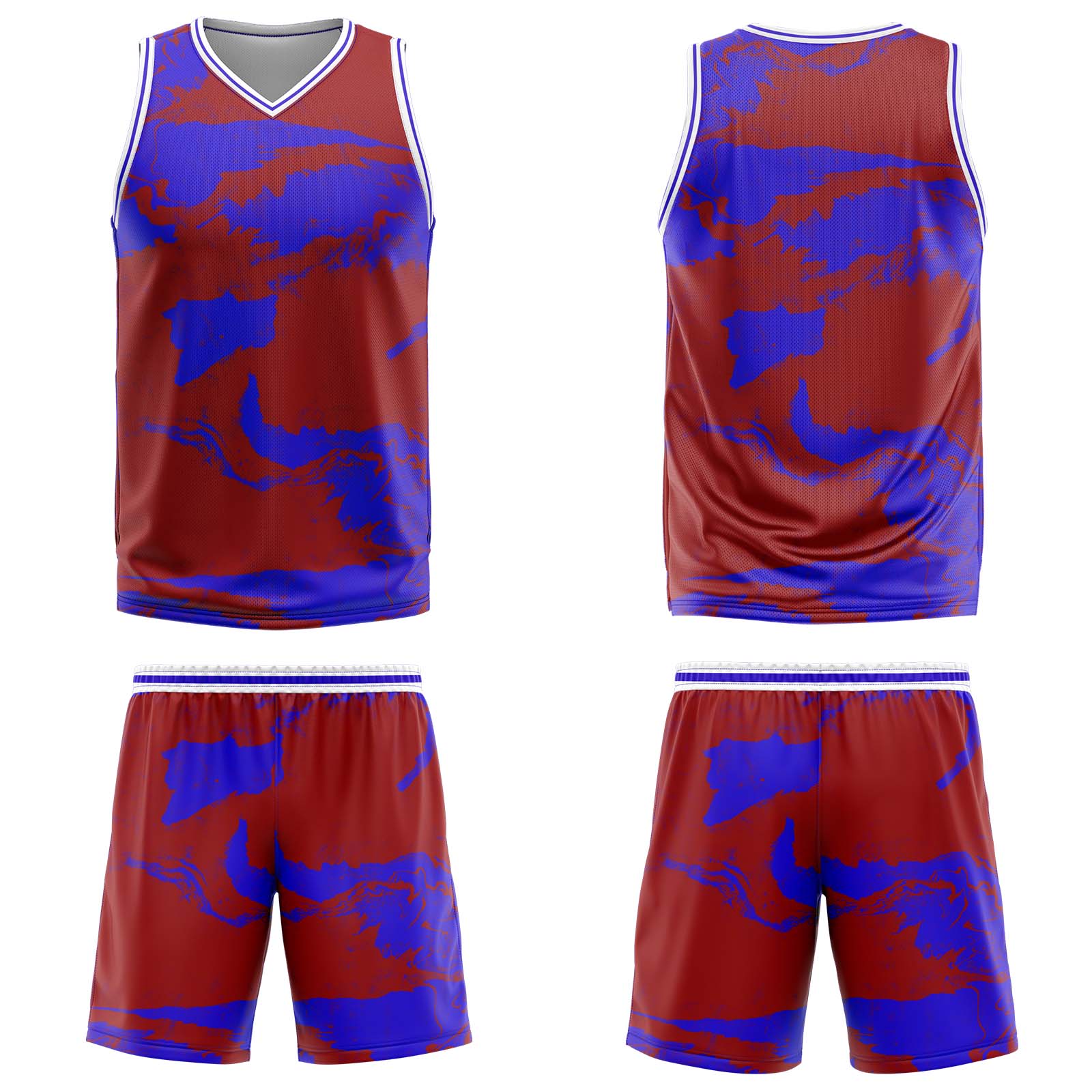 Custom Red Royal Basketball Jersey Uniform Suit Printed Your Logo Name Number