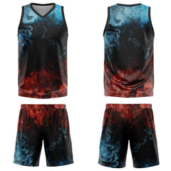 Custom Water and Fire Basketball Jersey Uniform Suit Printed Your Logo Name Number