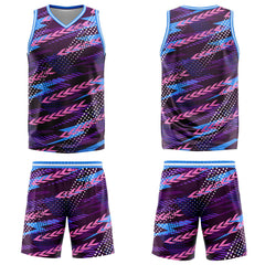 Custom Pink Blue Basketball Jersey Uniform Suit Printed Your Logo Name Number