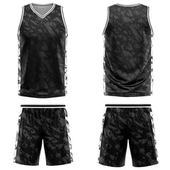 Custom Broken Black Grey Basketball Jersey Uniform Suit Printed Your Logo Name Number
