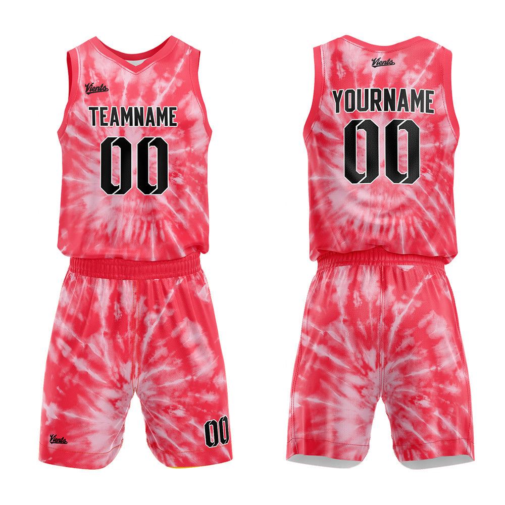 Custom Red Basketball Jersey Uniform Suit Printed Your Logo Name Number