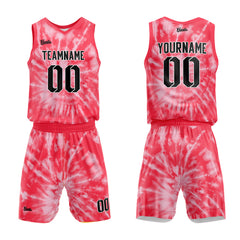 Custom Red Basketball Jersey Uniform Suit Printed Your Logo Name Number