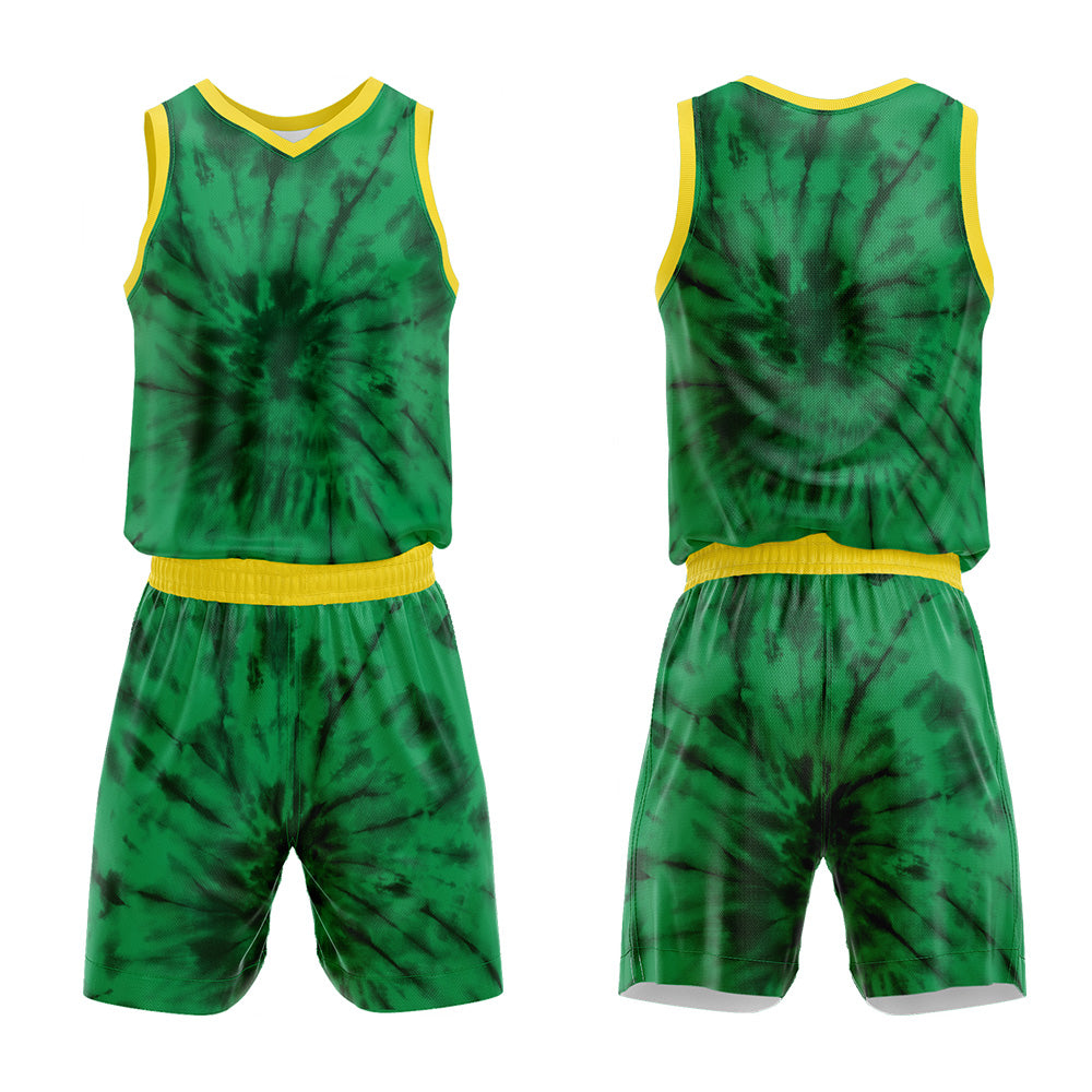 Custom Green Basketball Jersey Uniform Suit Printed Your Logo Name Number