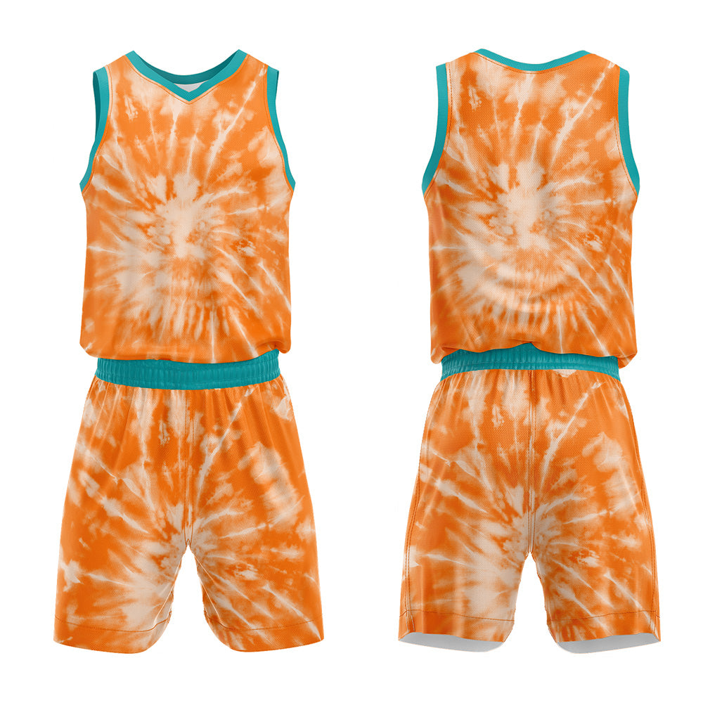 Custom Orange Basketball Jersey Uniform Suit Printed Your Logo Name Number