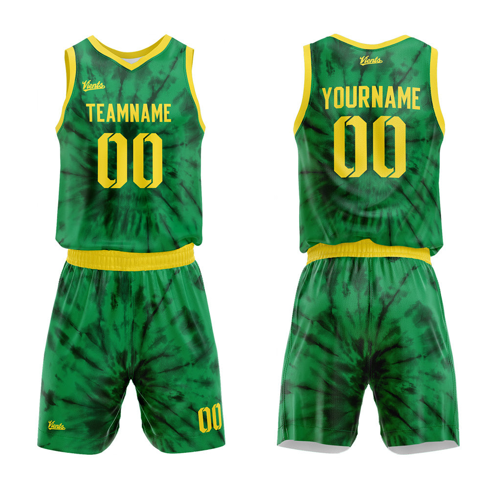 Custom Green Basketball Jersey Uniform Suit Printed Your Logo Name Number