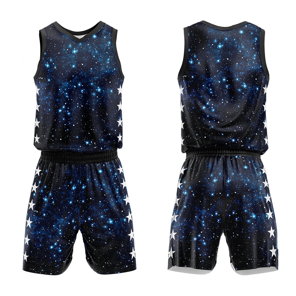 Custom Starry Sky Basketball Jersey Uniform Suit Printed Your Logo Name Number