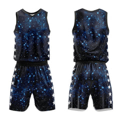 Custom Starry Sky Basketball Jersey Uniform Suit Printed Your Logo Name Number