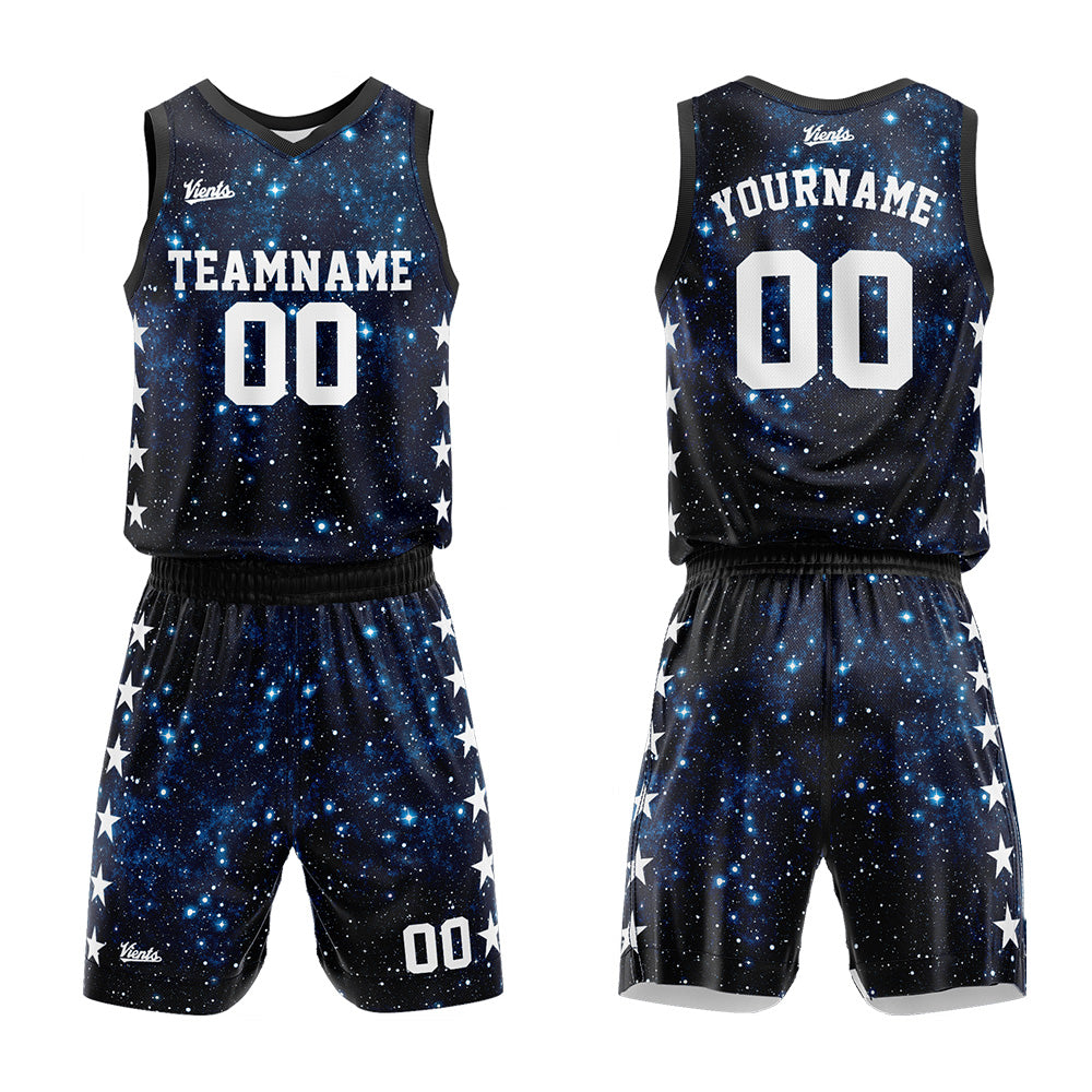 Custom Starry Sky Basketball Jersey Uniform Suit Printed Your Logo Name Number
