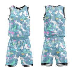 Custom Gorgeous Greyish Green Basketball Jersey Uniform Suit Printed Your Logo Name Number