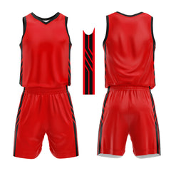 Custom Red Black Basketball Jersey Uniform Suit Printed Your Logo Name Number