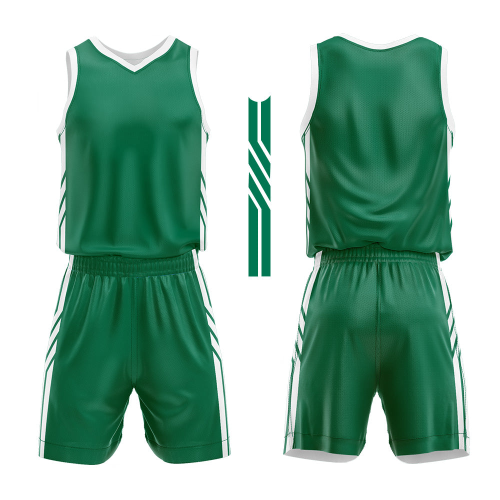Custom Green White Basketball Jersey Uniform Suit Printed Your Logo Name Number