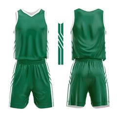 Custom Green White Basketball Jersey Uniform Suit Printed Your Logo Name Number